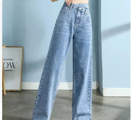 Stylische Baumwolljeans Damen weite Beinform für mühelosen Chic - Next Level