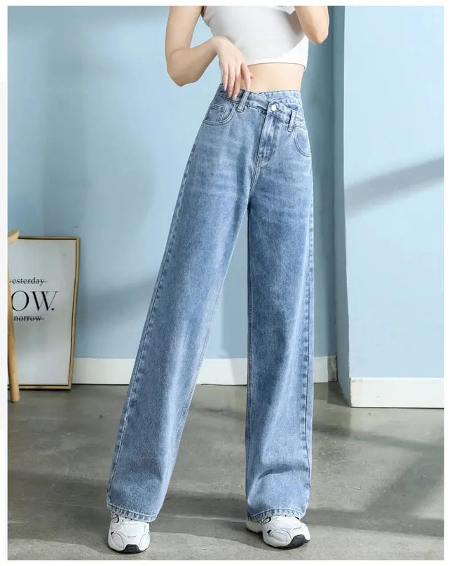 High Quality Wide Leg Cotton Jeans for Women - Stylish Denim Fashion - Next Level