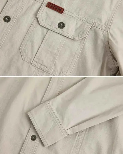 Cargo Shirts for Men Long Sleeve Casual Cotton Shirts - Next Level