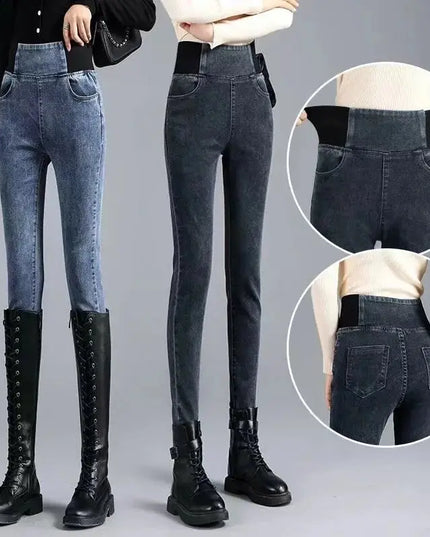 Elastic Waist Skinny Jeans Women for Spring Fashion - Next Level