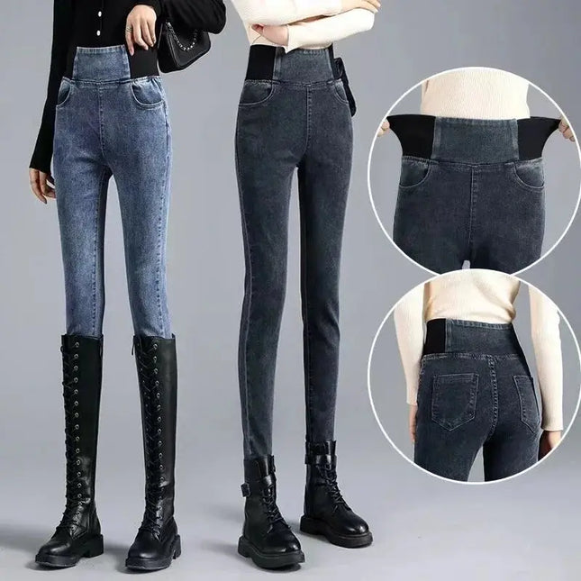 Elastic Waist Skinny Jeans Women for Spring Fashion - Next Level