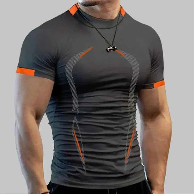 Men's Compression Gym Shirt Short Sleeve Bodybuilding Wear - Next Level