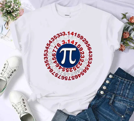 Lustiges Pi Spiral Geometrie T-Shirt für Frauen - Einzigartige Mathematik Bekleidung - Next Level