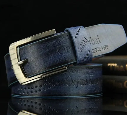 Herren Luxus Gürtel mit Pin-Buckle und Letter Print – Stilvoller Aufstieg - Next Level