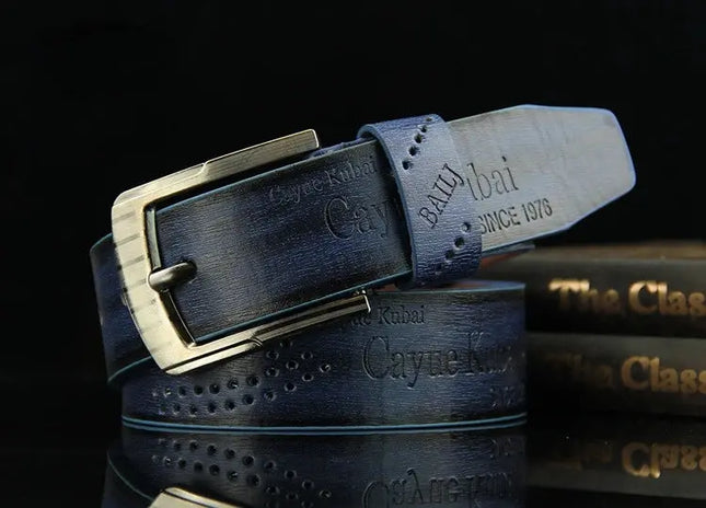 Men's Luxury Belt with Pin Buckle & Letter Print – Elevate Your Style - Next Level