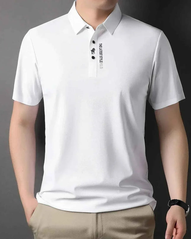 Ice Silk Embroidery Polo Shirt 2025 New Summer Lapel - Next Level