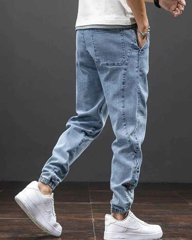 Spring Summer Cargo Jeans Men in Black and Blue - Streetwear Style - Next Level