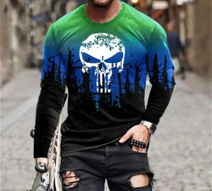 Retro Graffiti T-shirt - 3D Print Summer Men's Round Neck Tee - Next Level