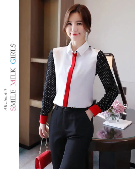 Office Lady Loose Lace Chiffon Shirts for Spring Fashion - Next Level