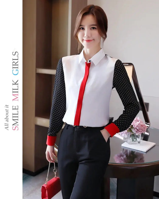 Office Lady Loose Lace Chiffon Shirts for Spring Fashion - Next Level