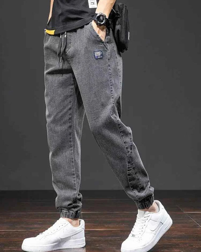 Spring Summer Cargo Jeans Men in Black and Blue - Streetwear Style - Next Level