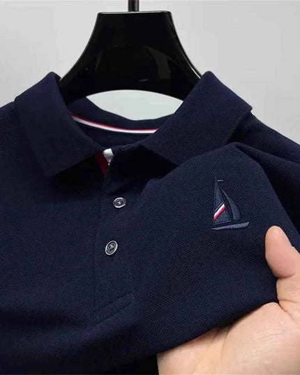 Brand Luxury Men's Polo Shirt Lapel Sailboat Embroidered - Next Level