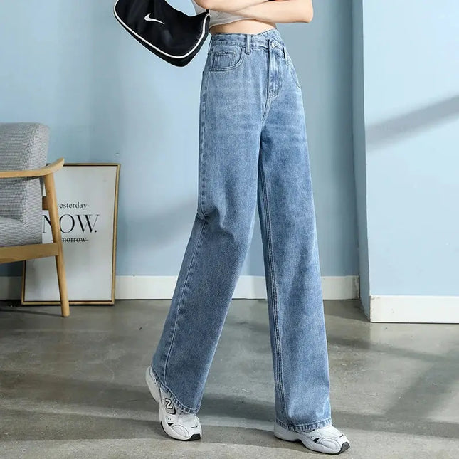 High Quality Wide Leg Cotton Jeans for Women - Stylish Denim Fashion - Next Level