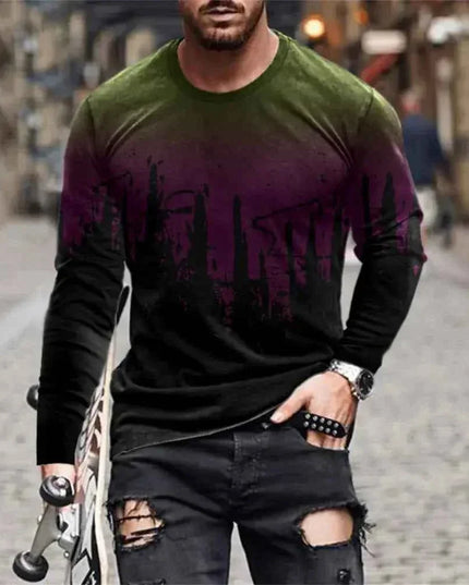 Retro Graffiti T-shirt - 3D Print Summer Men's Round Neck Tee - Next Level