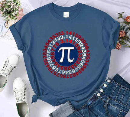 Lustiges Pi Spiral Geometrie T-Shirt für Frauen - Einzigartige Mathematik Bekleidung - Next Level