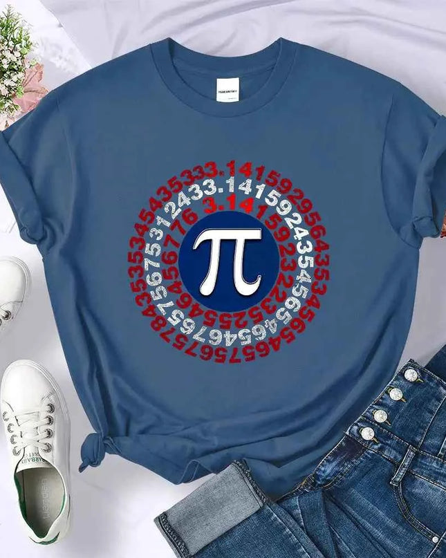 Funny Pi Spiral Geometry Shirt for Women - Unique Mathematics Apparel - Next Level