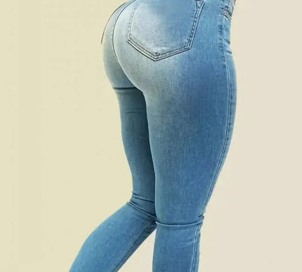 Damen Hochtaillierte Denim Jeans - Perfekte Passform und zeitloser Stil - Next Level