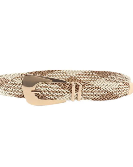 Women's Braided Belt with Irregular Metal Clasp - Next Level