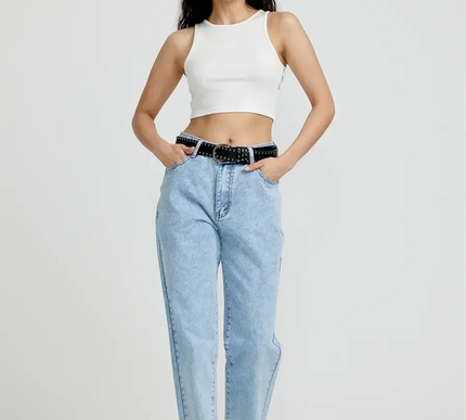 Benuynffy Vintage Damenjeans – Amerikanischer Basic-Stil - Next Level
