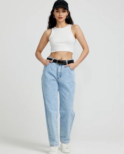 Benuynffy Vintage Women's Jeans American Basic - Next Level