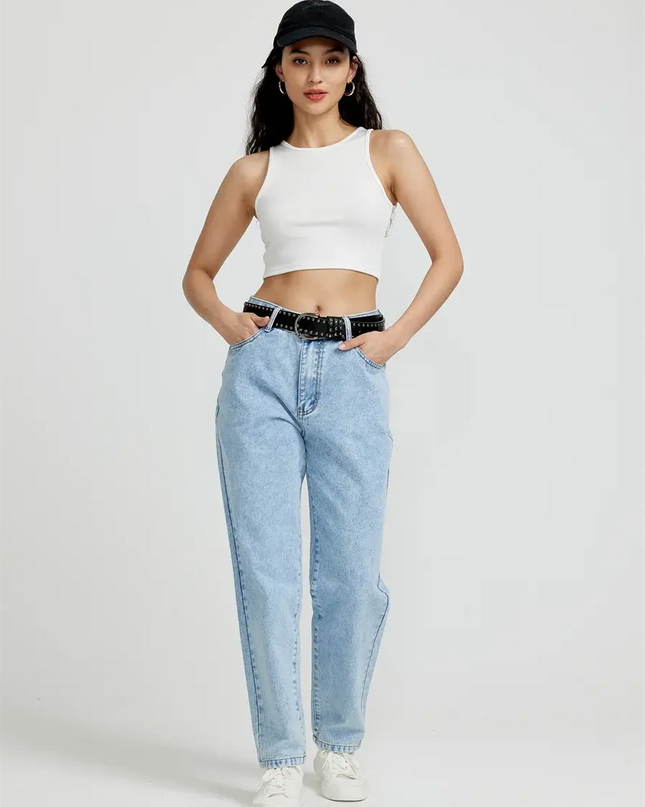 Benuynffy Vintage Women's Jeans American Basic - Next Level