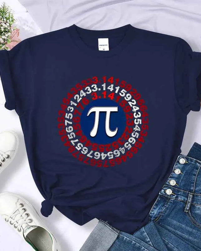 Funny Pi Spiral Geometry Shirt for Women - Unique Mathematics Apparel - Next Level