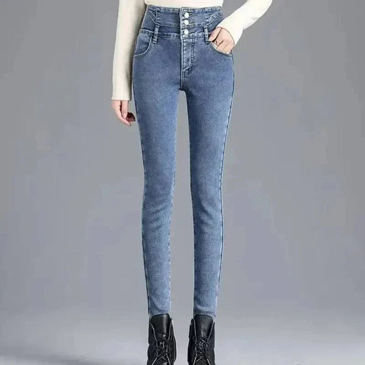 Hoch taillierte thermische Winterhose für Damen mit dicker Isolierung und hohem Tragekomfort bei kalten Temperaturen