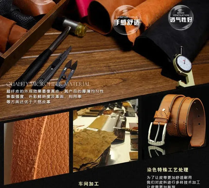 Herren Luxus Gürtel mit Pin-Buckle und Letter Print – Stilvoller Aufstieg - Next Level