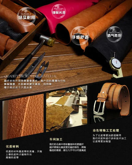 Men's Luxury Belt with Pin Buckle & Letter Print – Elevate Your Style - Next Level