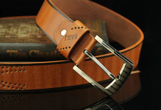Men's Luxury Belt with Pin Buckle & Letter Print – Elevate Your Style - Next Level