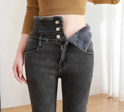 Alobee Thermische Winterhose hoch tailliert - Dicke Wärme für kalte Tage - Next Level