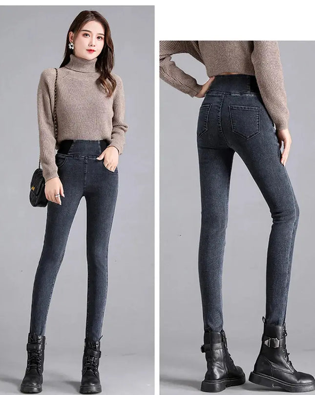 Elastic Waist Skinny Jeans Women for Spring Fashion - Next Level