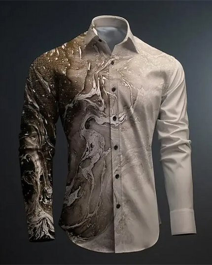 Men's 3D Printed Business Casual Shirt for Spring and Summer - Next Level