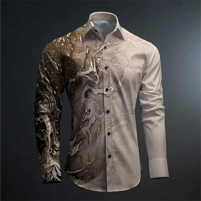 Men's 3D Printed Business Casual Shirt for Spring and Summer - Next Level