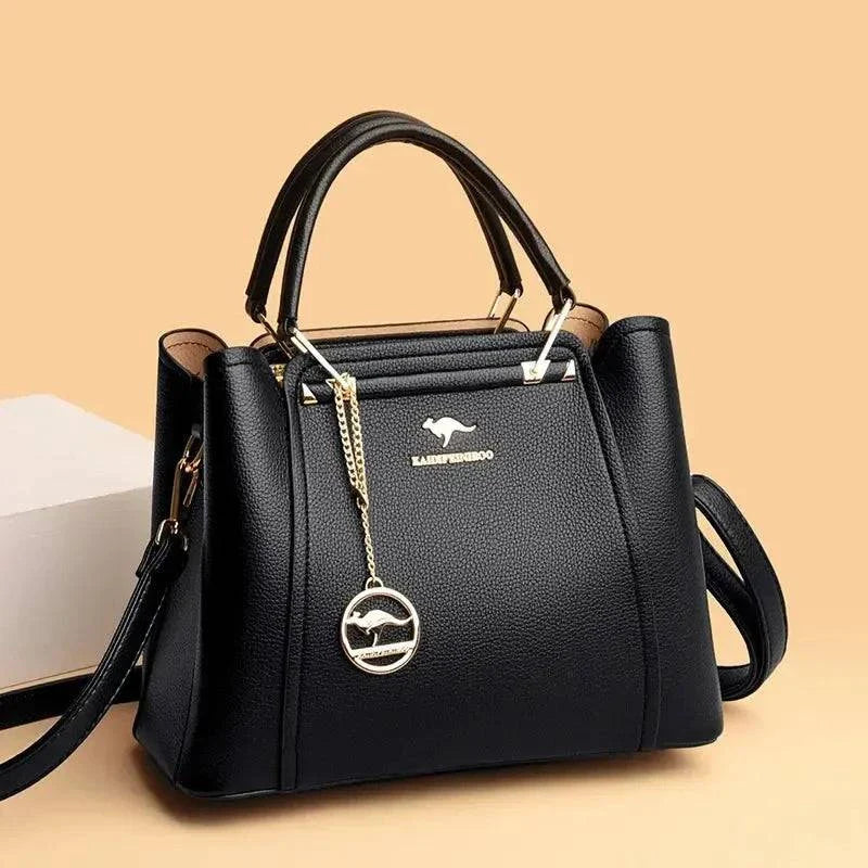 Soft leather purses in various styles and colors showcasing elegance and premium craftsmanship