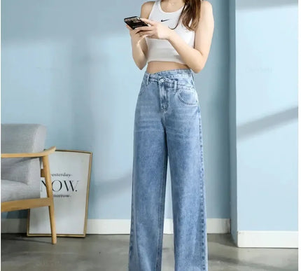 Stylische Baumwolljeans Damen weite Beinform für mühelosen Chic - Next Level