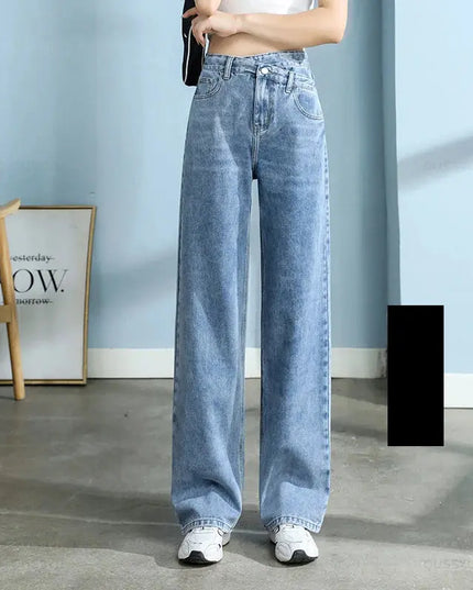 High Quality Wide Leg Cotton Jeans for Women - Stylish Denim Fashion - Next Level