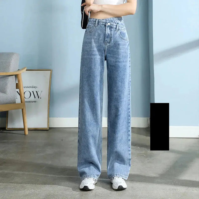 High Quality Wide Leg Cotton Jeans for Women - Stylish Denim Fashion - Next Level