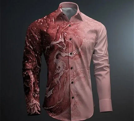 Herren 3D Druck Freizeithemden für Frühling und Sommer - Next Level