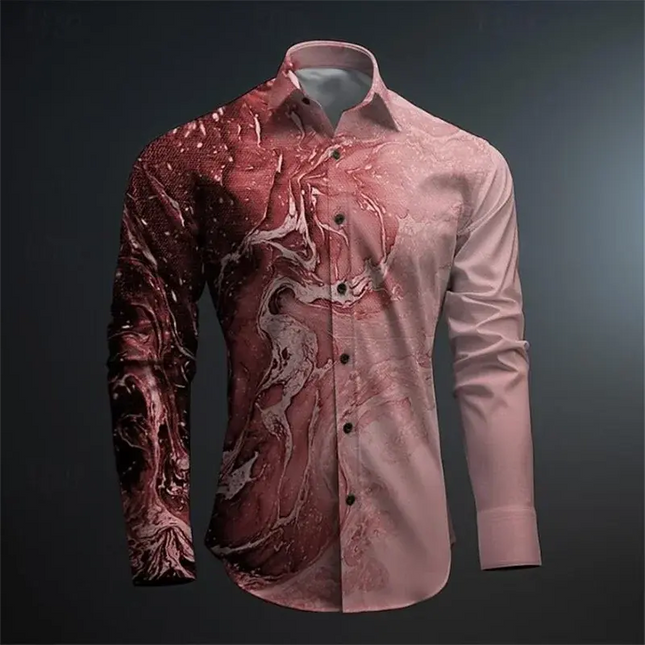 Men's 3D Printed Business Casual Shirt for Spring and Summer - Next Level