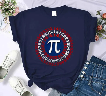Lustiges Pi Spiral Geometrie T-Shirt für Frauen - Einzigartige Mathematik Bekleidung - Next Level