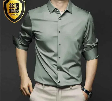 Herren Langarmhemd knitterfrei S-5XL - Stil und Komfort ohne Falten - Next Level