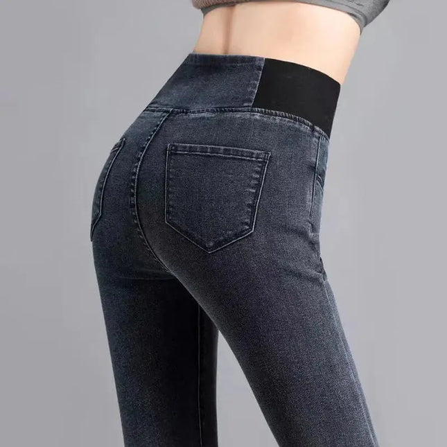 Elastic Waist Skinny Jeans Women for Spring Fashion - Next Level