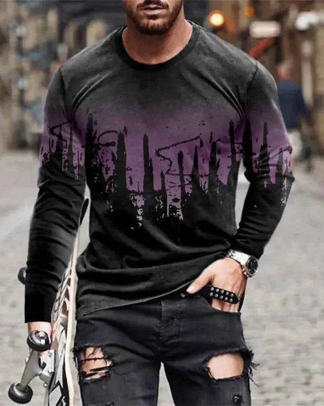 Retro Graffiti T-shirt - 3D Print Summer Men's Round Neck Tee - Next Level