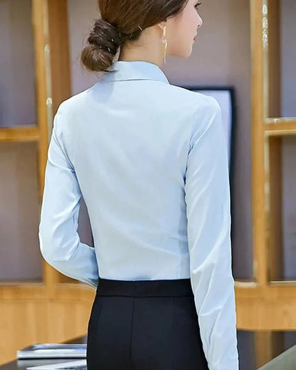 Elegant Women White Long Sleeve Shirt - Stylish & Versatile for Any Occasion - Next Level