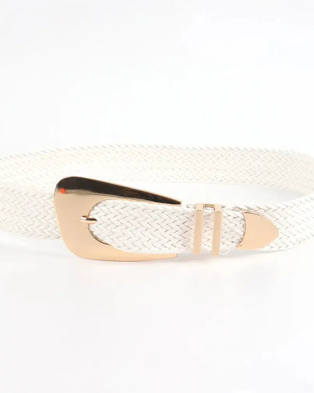 Women's Braided Belt with Irregular Metal Clasp - Next Level