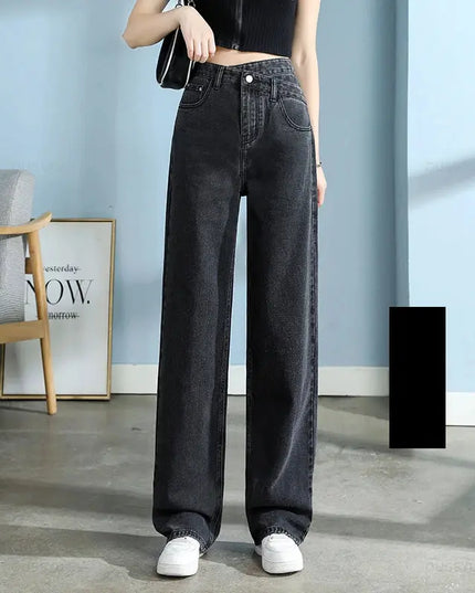 High Quality Wide Leg Cotton Jeans for Women - Stylish Denim Fashion - Next Level