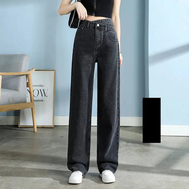 High Quality Wide Leg Cotton Jeans for Women - Stylish Denim Fashion - Next Level