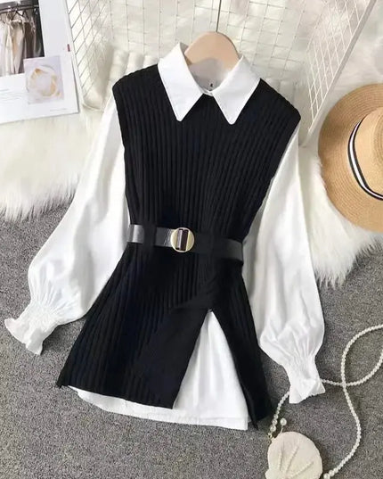 Spring Knitted Vest Set Women - Two Piece Knitted Outfit for Stylish Spring Looks - Next Level