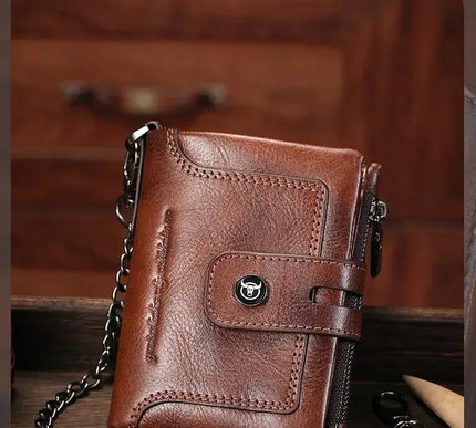 BULLCAPTAIN Leather Wallet for Men - Genuine Leather Business Wallet - Next Level